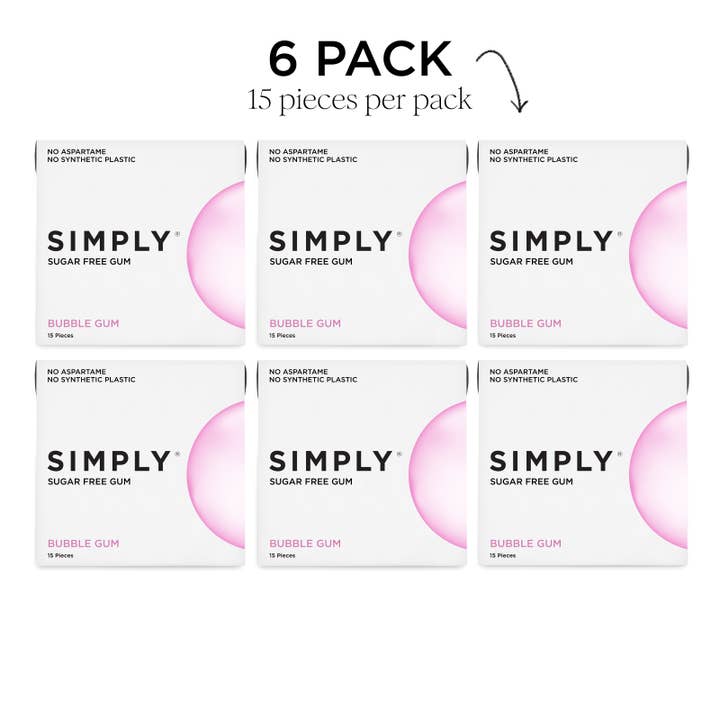 Simply Gum – wholesale Tuggummi – Sockerfritt Tuggummi - Naturligt + Plastfritt | 6-pack5