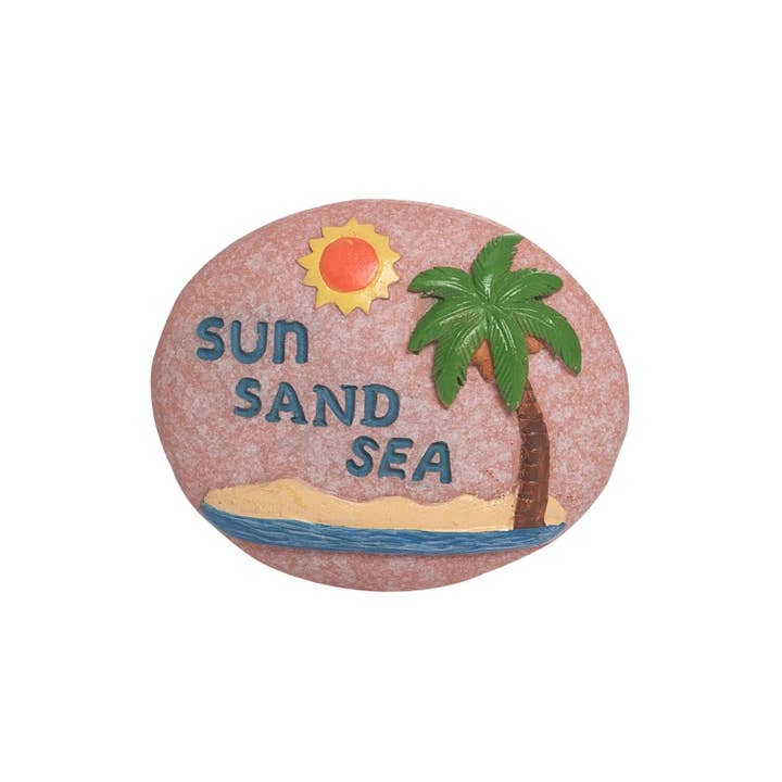 Beachcombers - Wholesale Decorative Tabletop Object - SALE Pebble Sun Sand Sea Palm Tree