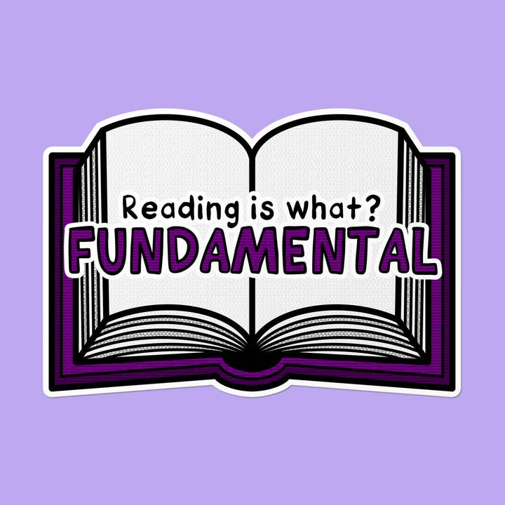 Lire, c'est quoi ? Fondamental | Autocollant Livresque LGBTQ+ Drag pour la vente par That Queer Card Co