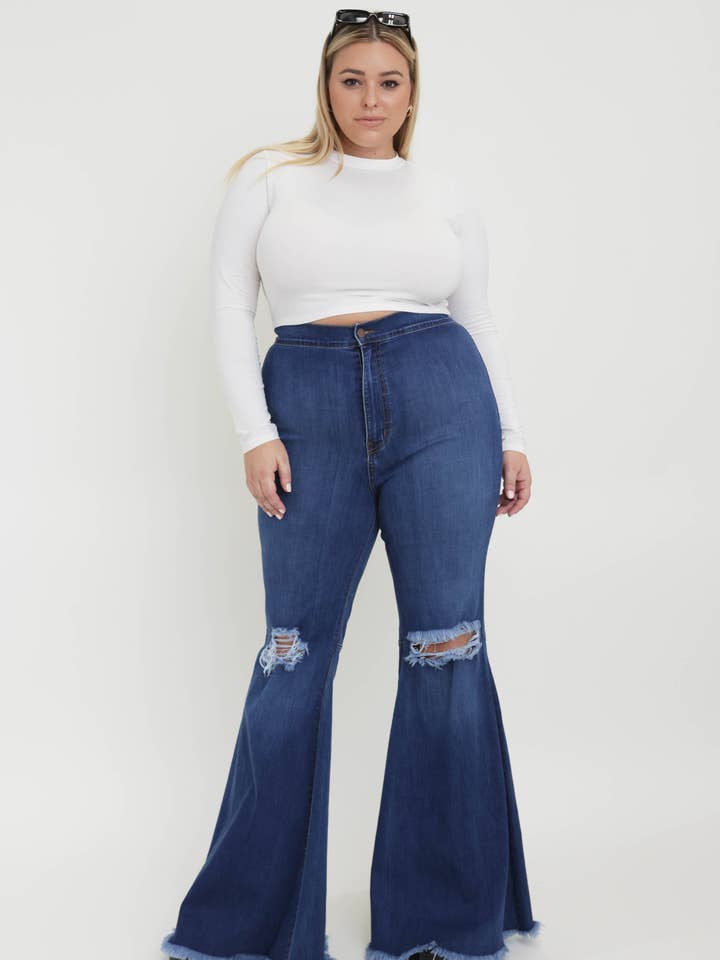 Plus Bella Flare Jeans für den Großhandel von Vibrant M.i.U