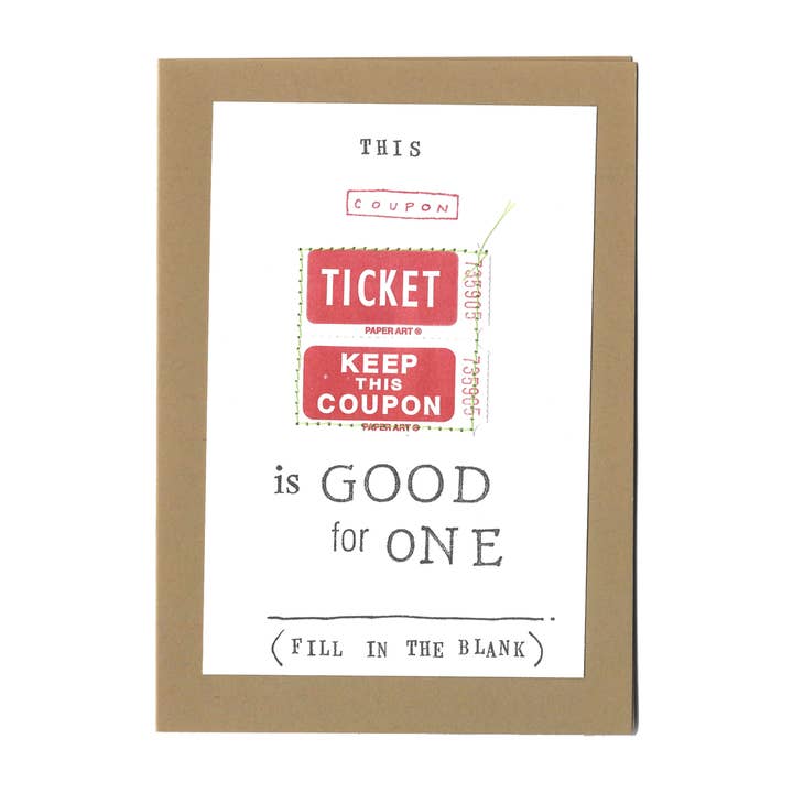 "This coupon is good for one ___________." for wholesale by Visual Treats