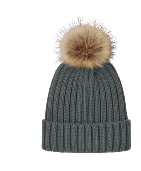 Mad River - Wholesale Beanie - Women's - Faux Fur Pom Beanie with Custom Vegan Leather Patch8