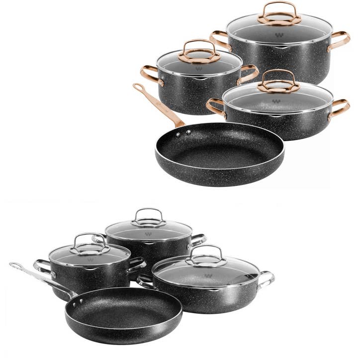 Korkmaz Galaksi 7 Piece Non Stick Aluminum Cookware Set and other Purchase Wholesale frying pans. Free Returns & Net 60 Terms on Faire trending on Faire.