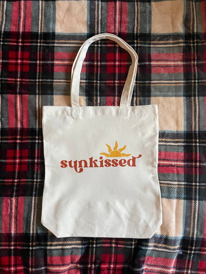 Sunkissed Canvas Tote Bag Wiederverwendbare Tragetasche Einkaufstasche für den Großhandel von Jeanne Mari & Co