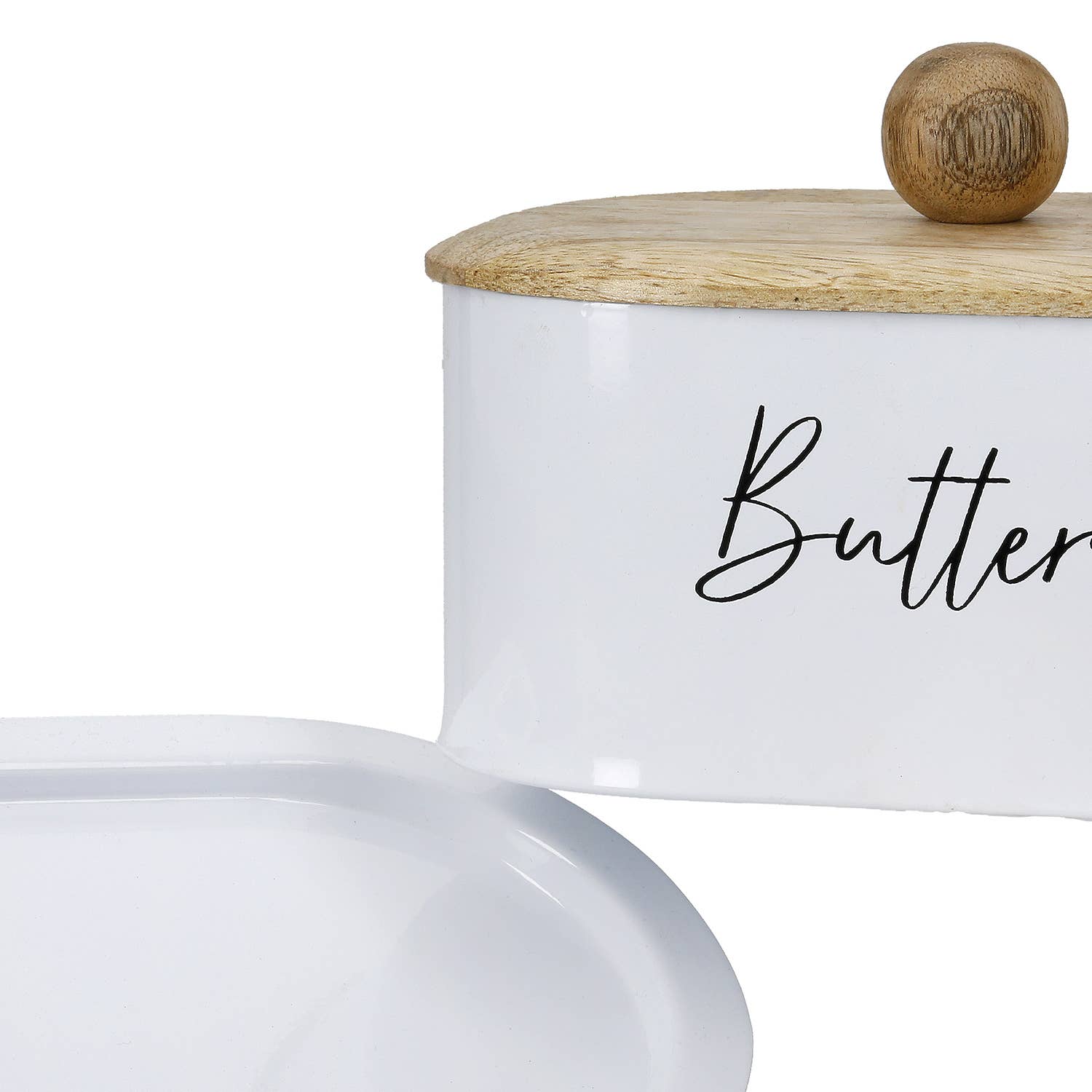 Vita butter dish, white h.12,5 cm for wholesale on Faire2