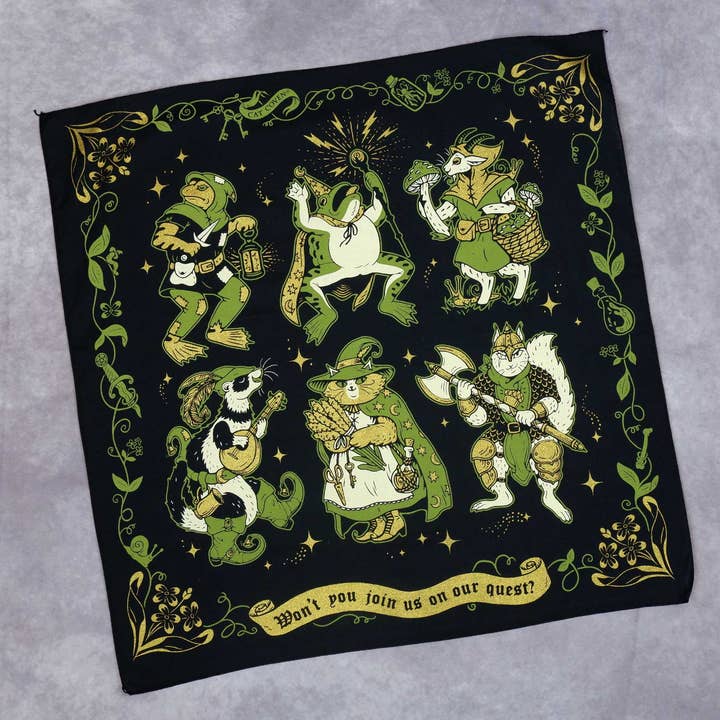 Cat Coven - Wholesale Bandana - Unisex - Join Our Quest - Cotton Bandana