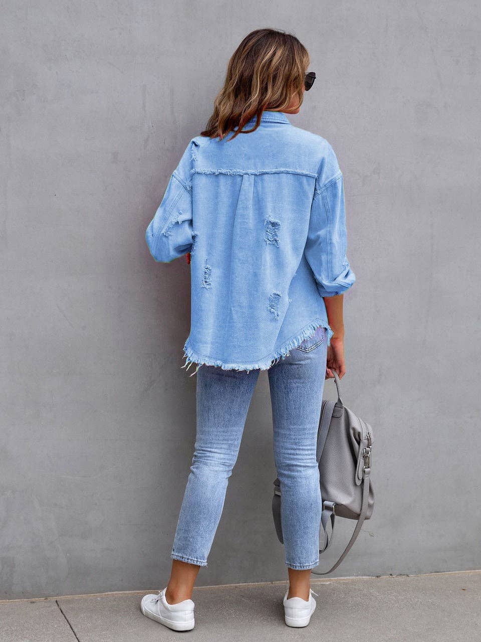 Marayn - Wholesale Denim Jacket - Women's - 2025 Oversized Denim Jacket Womens Distressed Style37