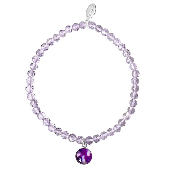 Medvetenhet Stretch armband för bukspottskörtelcancer forskning för wholesale av Revive Jewelry