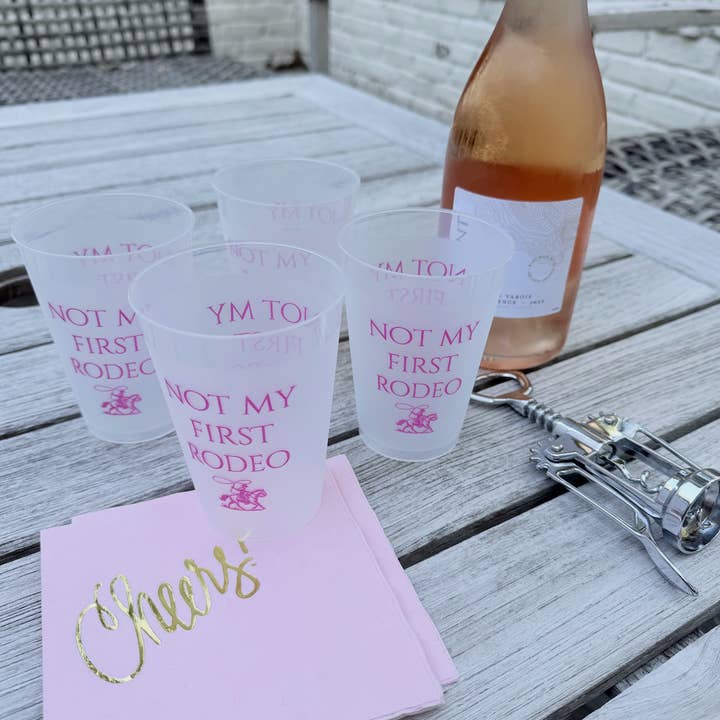 bits & bobs nashville - Wholesale Disposable Cup - "Not My First Rodeo" Western Themed Frost Flex Cups1