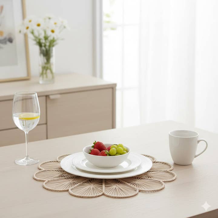 Macondo Forever - Wholesale Placemat - Camilla Handwoven Iraca Palm Placemat2