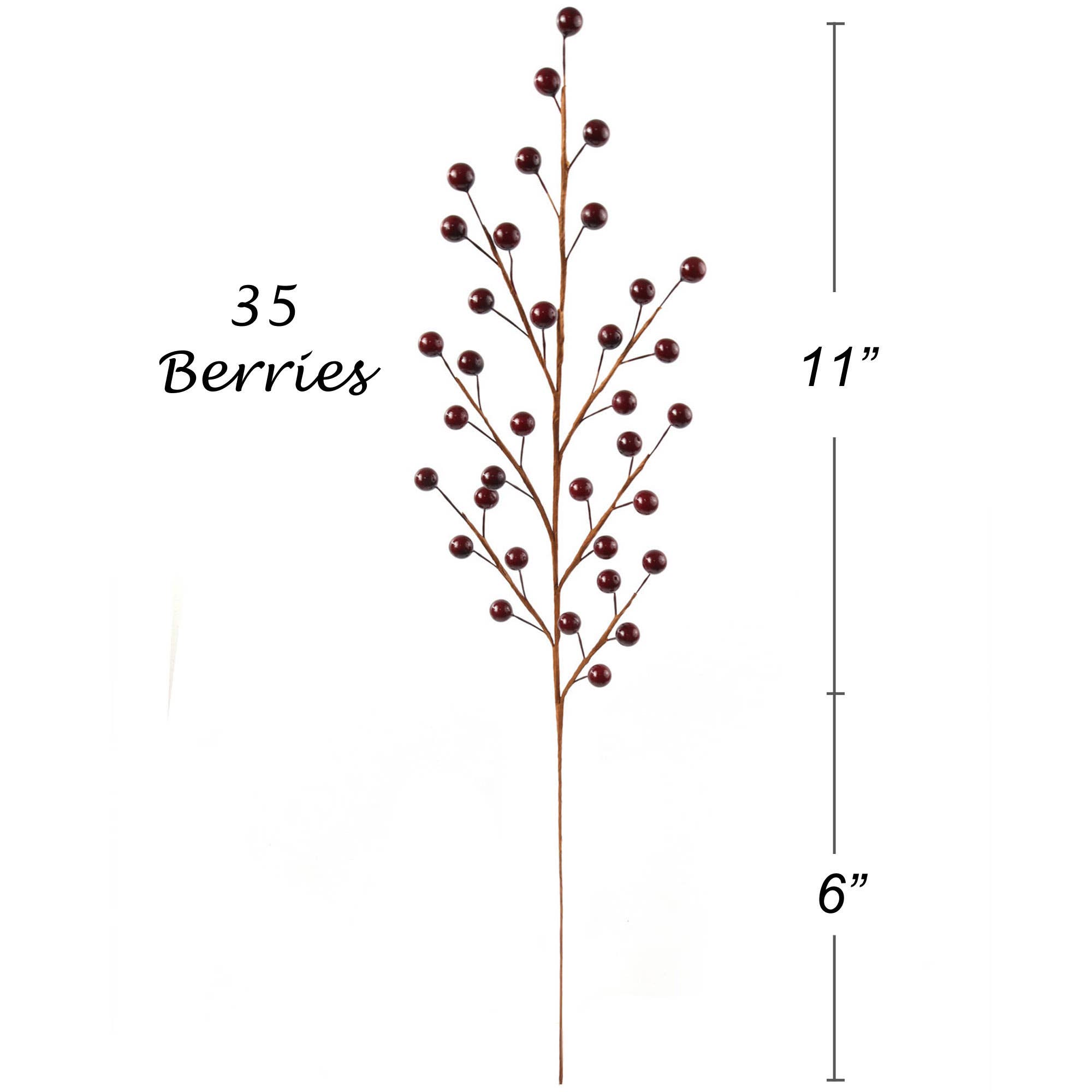 Larksilk - Wholesale Christmas Decoration - 24 Pack: Burgundy Berry Spray 35 Berrie Christmas Collection1
