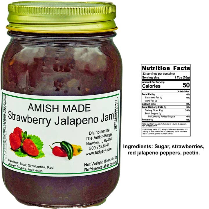 Arndt's Fudgery LLC - Vente Confiture/gelée - Confiture et gelée Amish Made 16 oz39
