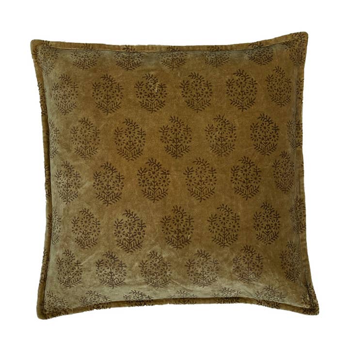 Opjet Paris - Wholesale Chair Cushion - Timeless square cushion printed beige greige 45x45cm0
