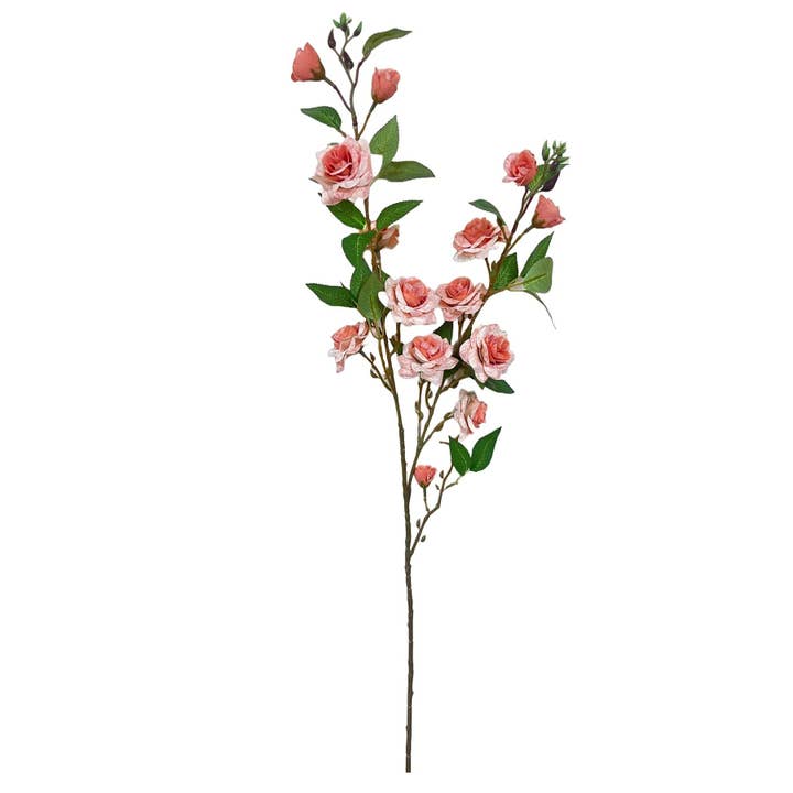 90cm Artificial Pink Rose Stem for wholesale by Leaf Design UK LTD