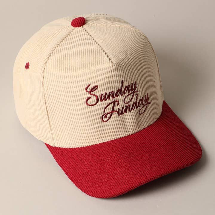 Fashion City - Wholesale Baseball Cap - Unisex - Sunday Funday Corduroy Trucker Baseball Cap1