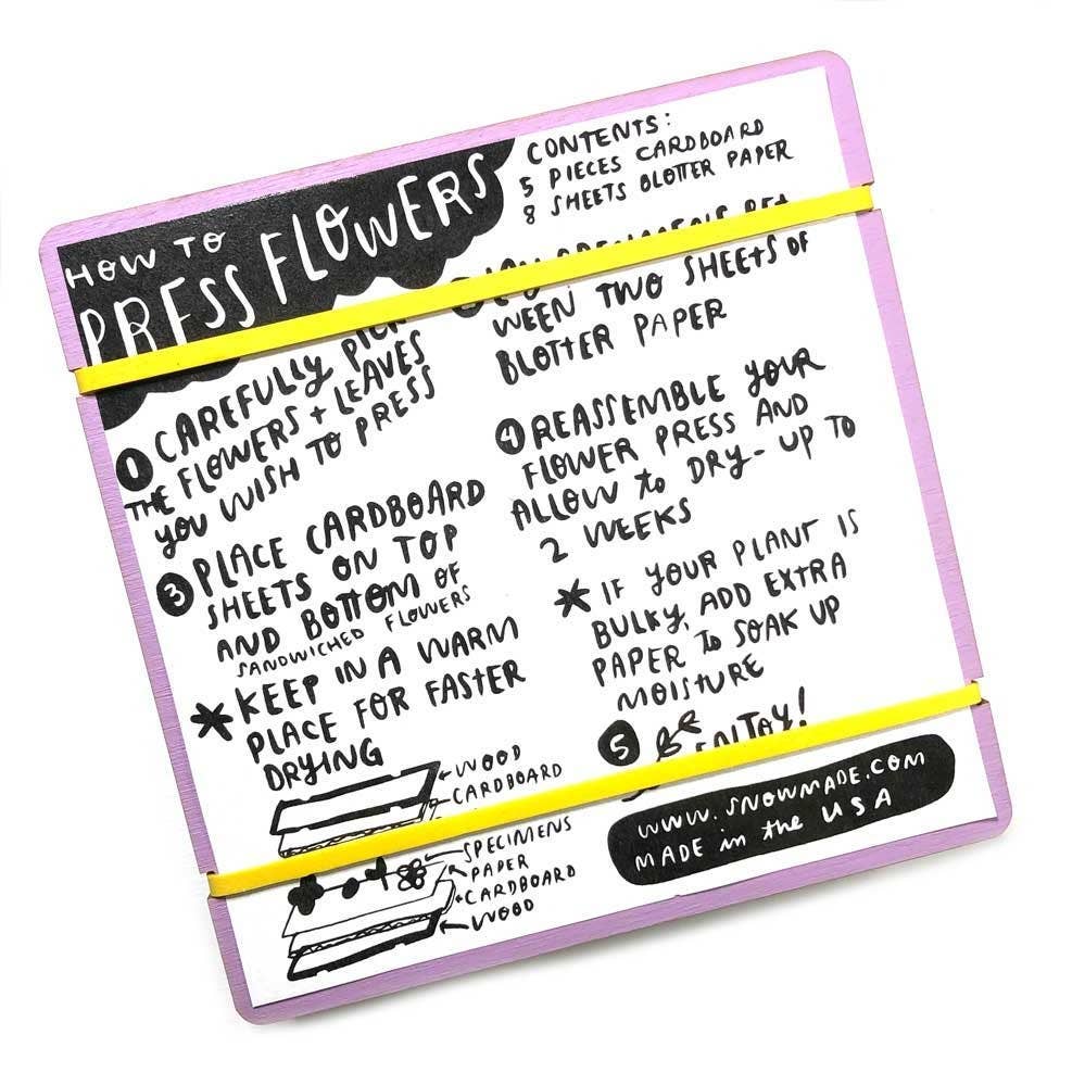 SnowMade - Wholesale Dried/Pressed Flowers - Mini Wooden Flower Press6