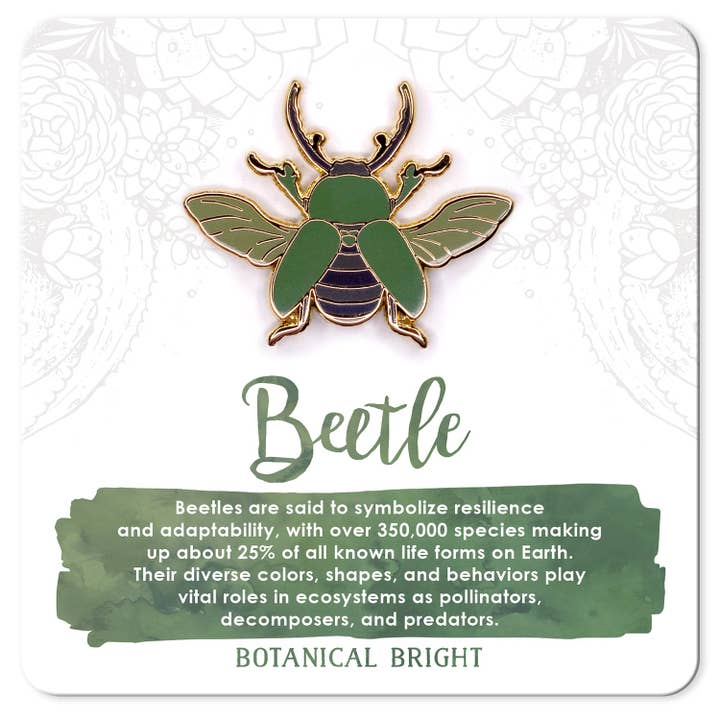 Botanical Bright - Wholesale Lapel Pin/Button - Beetle Enamel Pin