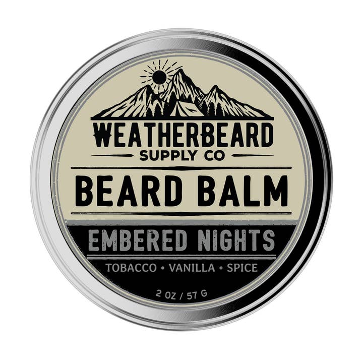 Embered Nights Beard Balm - Tobacco, Vanilla, Spice for wholesale by Weatherbeard | Beard Oils, Balms, Butters, & Cologne For Men