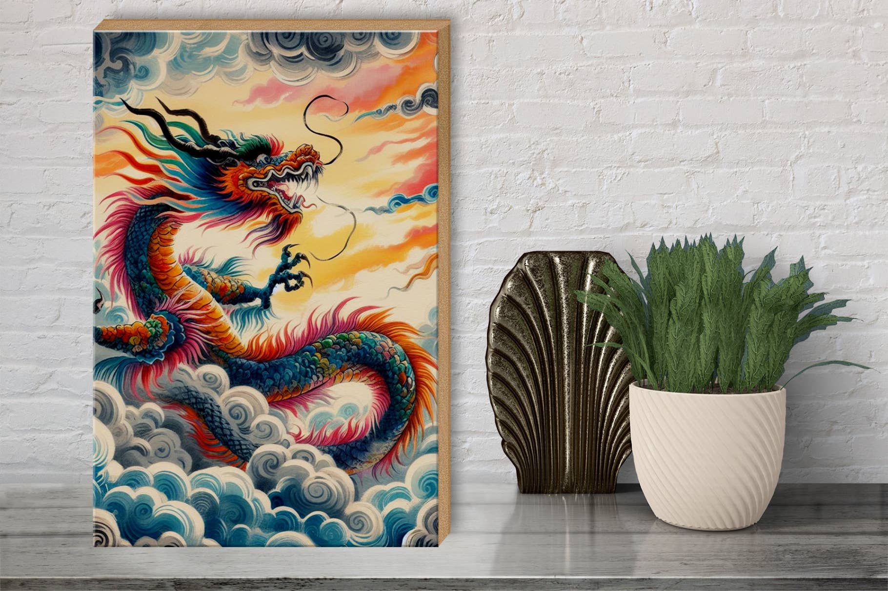 Femer - Wholesale Sign - wooden sign 30x40cm Chinese dragon dance2