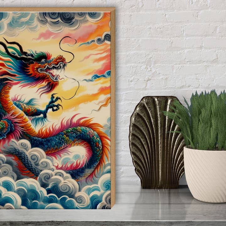 Femer - Wholesale Sign - wooden sign 30x40cm Chinese dragon dance2
