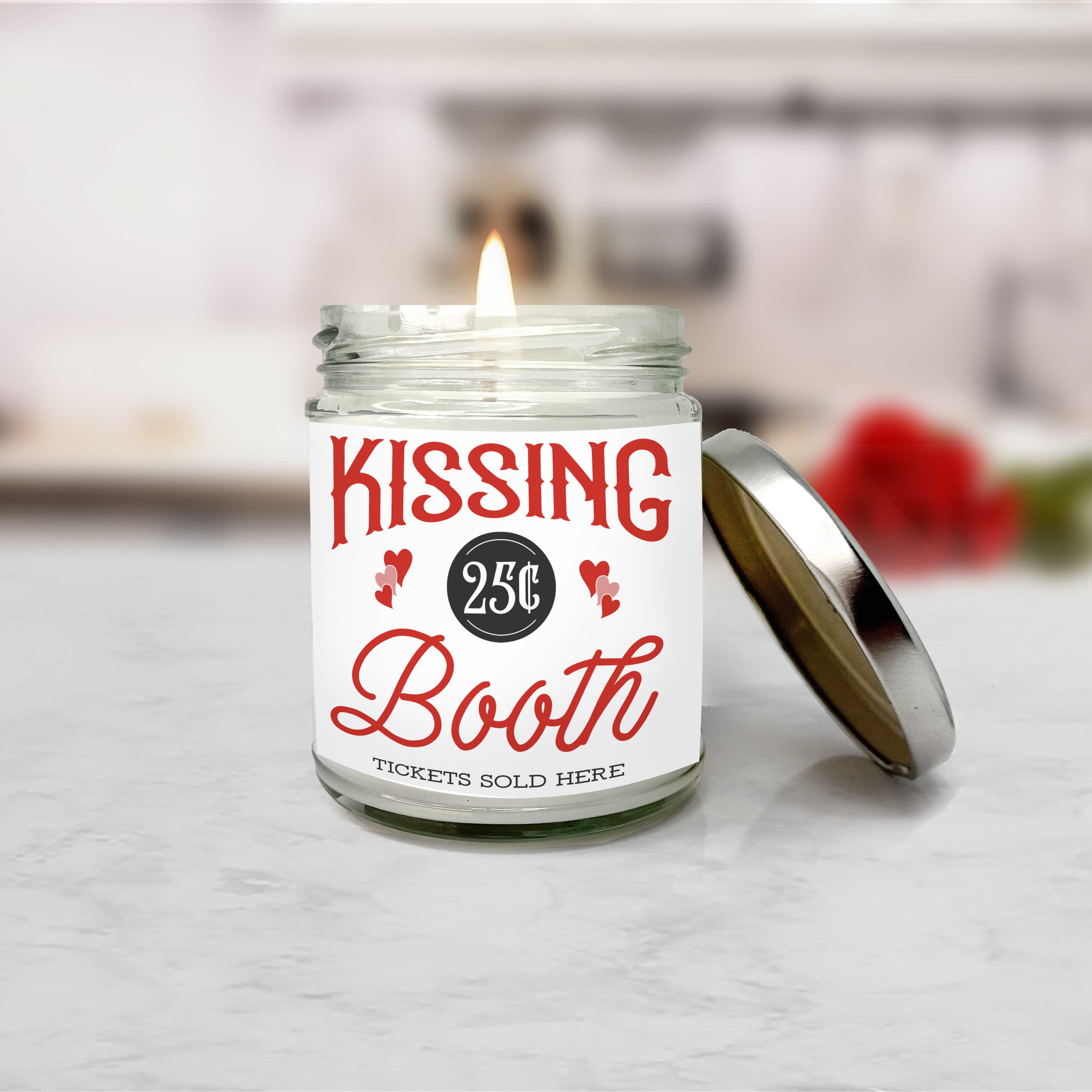 ZA Handmade Wholesale – wholesale Reseljus – Alla hjärtans dag Candle Kissing Booth med hjärtan - Söt Trendig Alla hjärtans dag gåva0