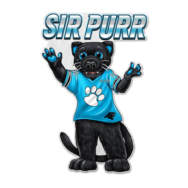 Carolina Panthers Mascot Logo Shape Cut Pennant for wholesale by Rico Industries