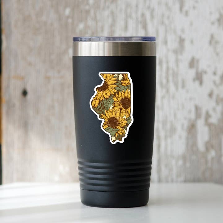Yarnival - Wholesale Sticker - Illinois Sunflower Sticker - midwest, local, homegrown, IA2