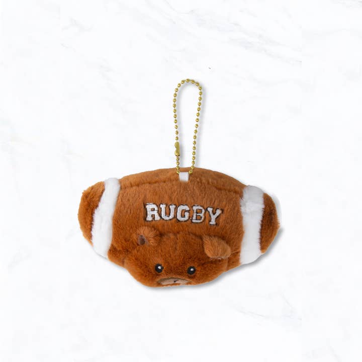 Suzie Q USA - Wholesale Keychain - Unisex - Cute Capybara Rugby Plush Keychain1