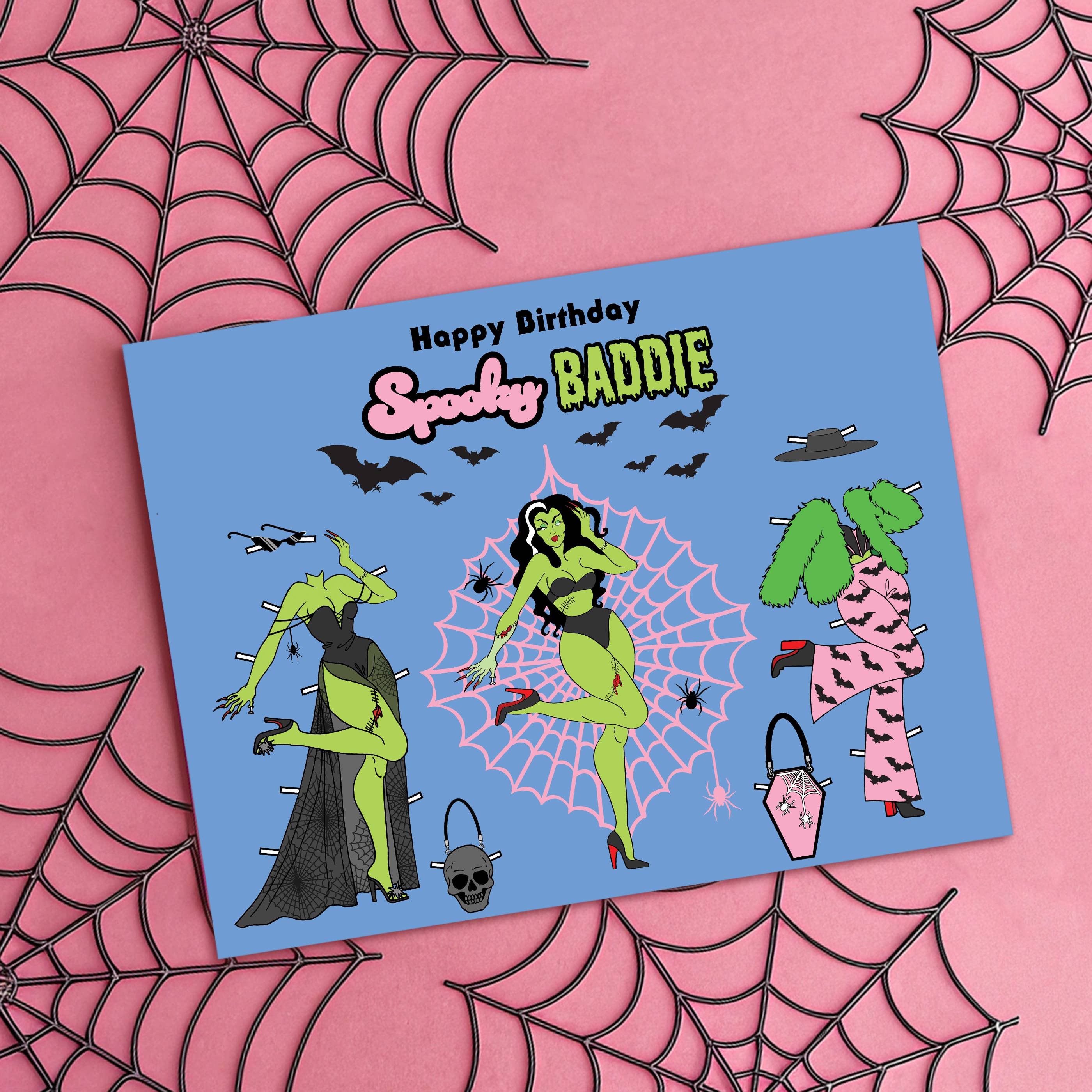 Spooky Glam Paper - Wholesale Birthday Card - Spooky Baddie Birthday Card(6 pack)1