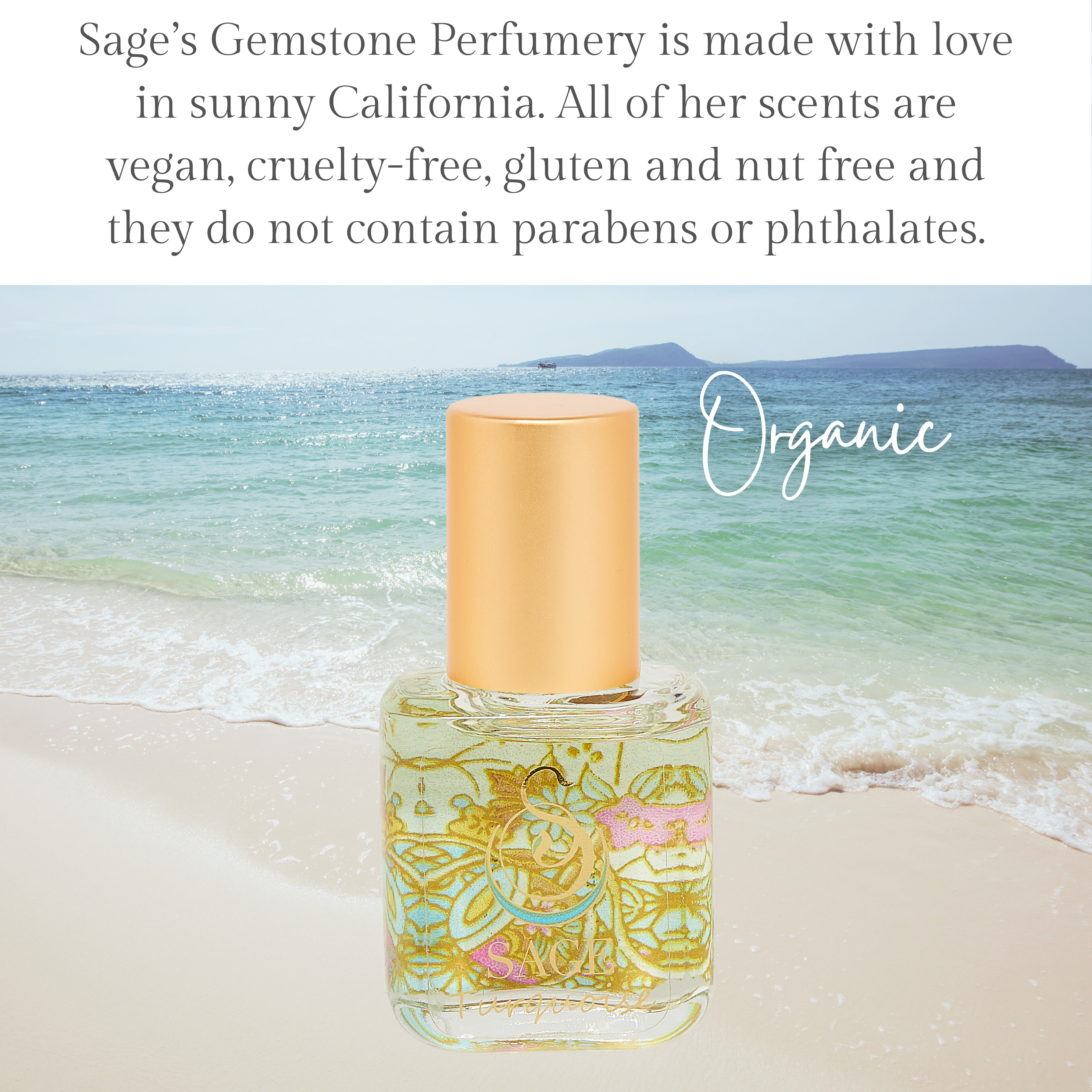 The Sage Lifestyle - A Gemstone Perfumery - Wholesale Roll-On Fragrance - Turquoise Organic Perfume Roller - Mini Perfume Oil - Extract - 1/4 oz4