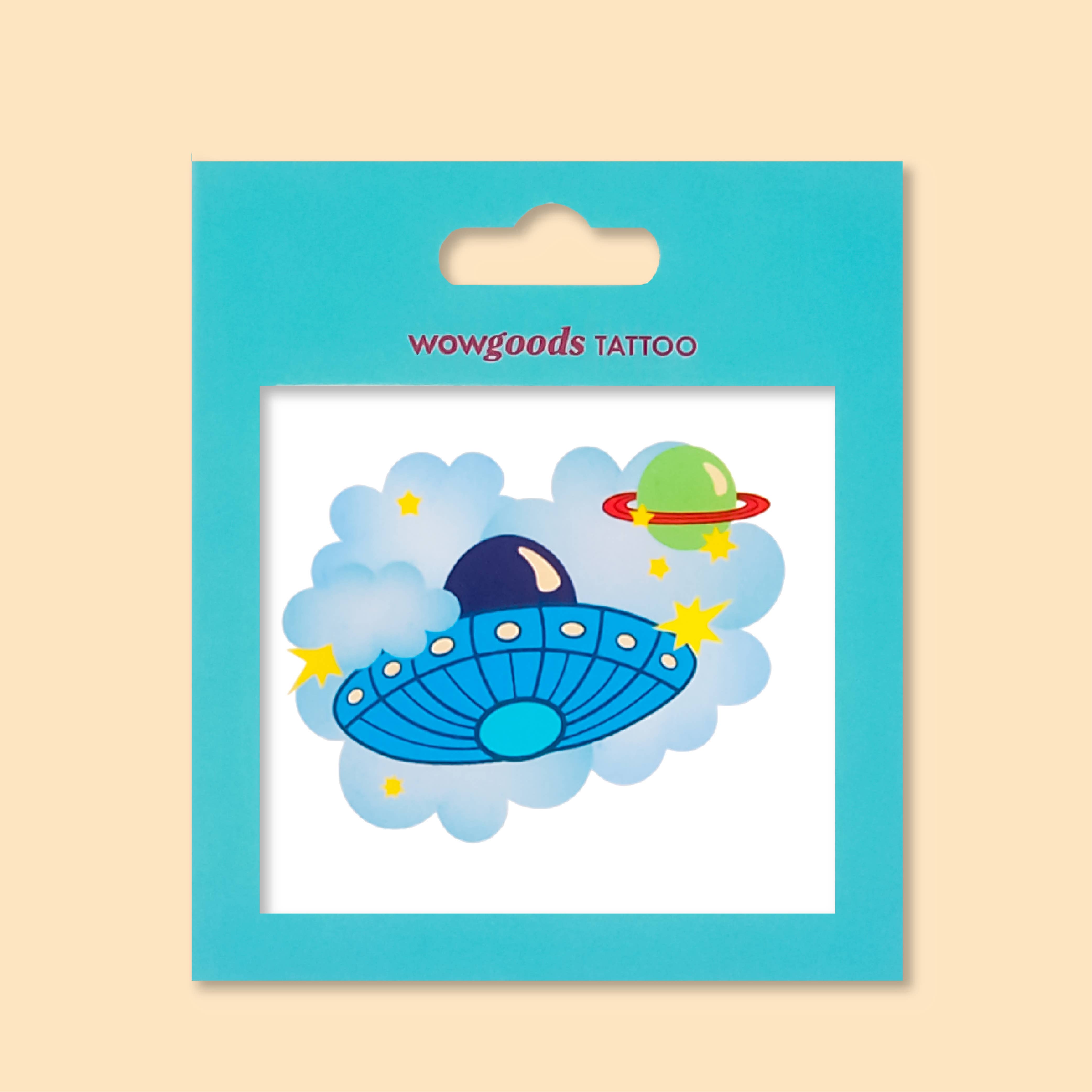 wowgoods – Tatuagem temporária - Crianças por atacado – Tatuagem Temporária Nave Espacial Galáctica1