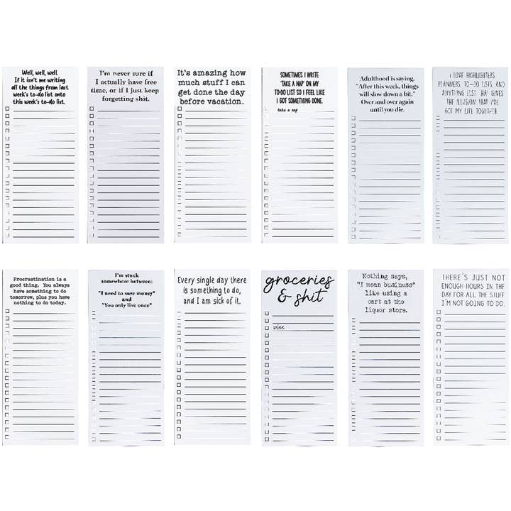 Best seller pre pack | Notepads with magnets | 72 pc prepack für den Großhandel von ellembee gift