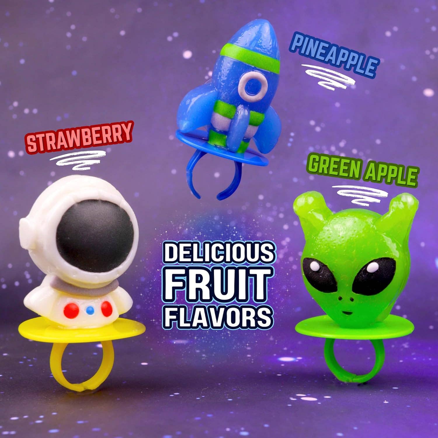 Needzo Inc - Wholesale Lollipop - Outer Space Party Favors, Lollipop Rings, Box of 124