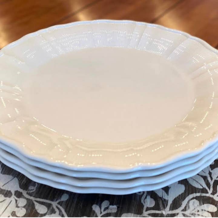 Antique White Salad Plate 8.75" Set/4 for wholesale by Red Vanilla Home