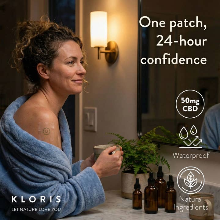 KLORIS - Wholesale Topical Wellness Patches - High Strength 50mg CBD Patches – Pain & Stress Relief1