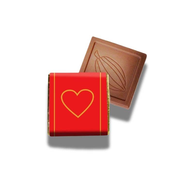 Hames Chocolates – wholesale Chocolate bar – UK ONLY. Gold Printed 'Heart' Milk Chocolate Neapolitans0