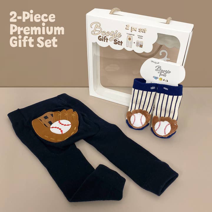 Baseball 2-Pc Boogie Toes & Tight Baby Presentset, upp till 18 månader för wholesale av Boogie Toes