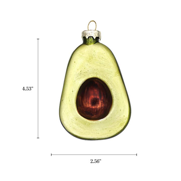 Chive - Wholesale Ornament - Avocado, Handcrafted Glass Foodie Christmas Ornament 20251