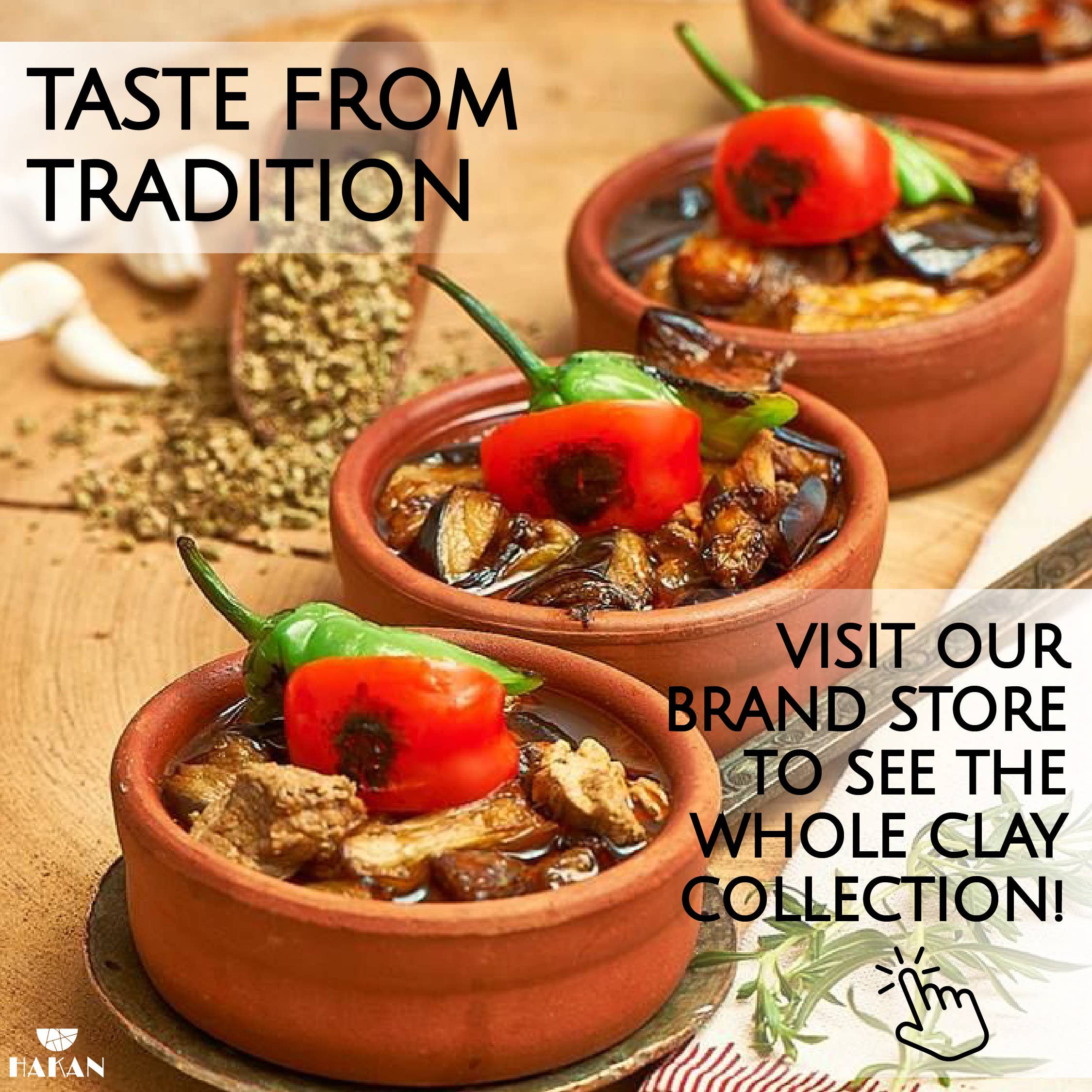 Hakan - Vente Marmites - Ensemble de 4 bols en argile Hakan Athens, bols en terre cuite de 5,7 pouces4