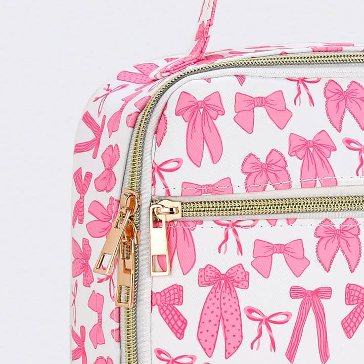 sassy kids palace - Wholesale Lunch Bag/Box - Kids - Bow Printed Canvas Lunch Boxes Bag