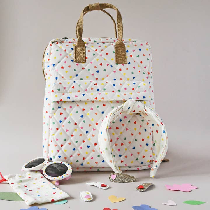 Rockahula Kids - Wholesale Backpack - Kids - Rainbow Hearts Quilted Rucksack