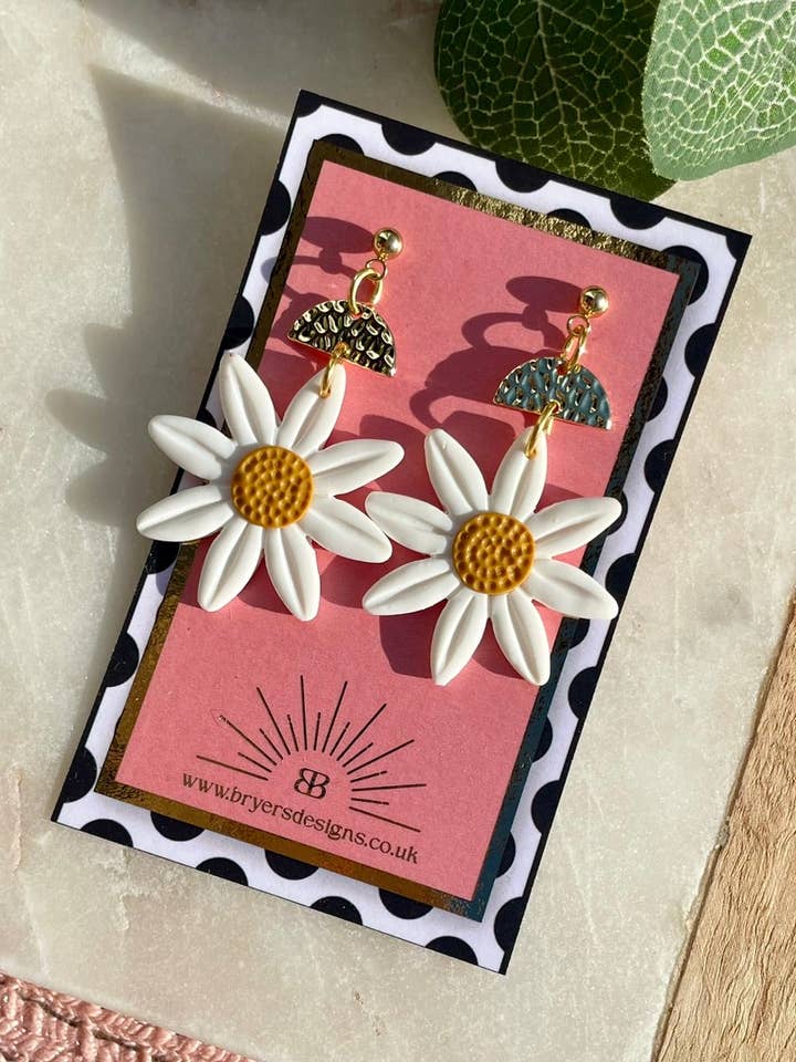 Daisy Statement Earings for wholesale by Bryers Designs