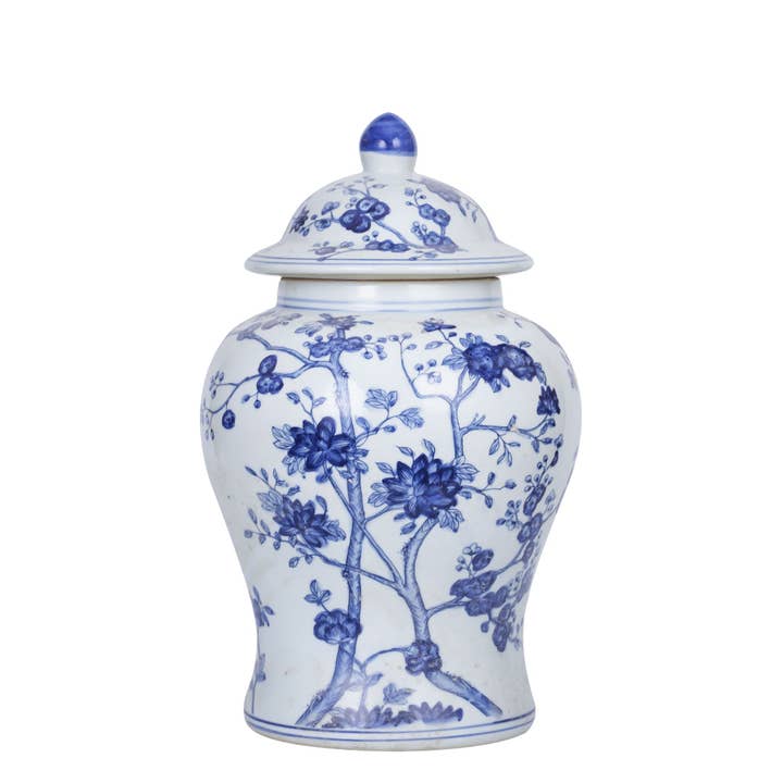 Blossom Tree Porcelain Temple Jar for wholesale by Legend Accents