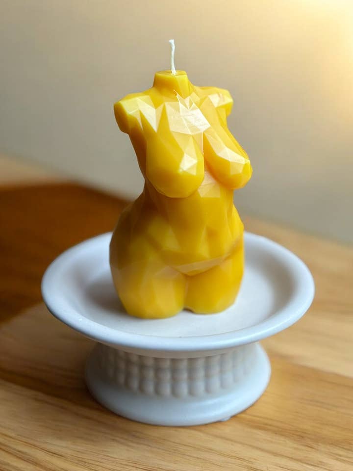 Geometric Body Positivity Candle for wholesale by Wildhearted