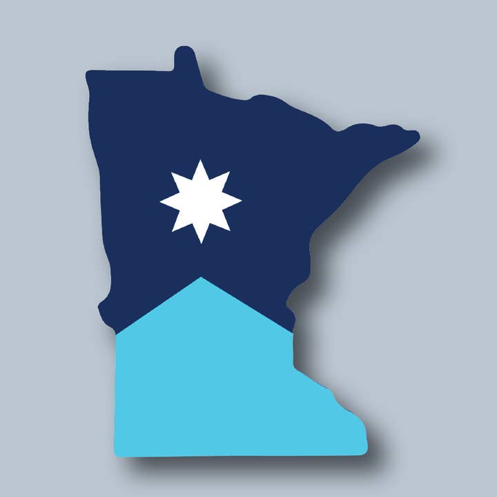 Minnesota State Flag Die-Cut Sticker for wholesale by By Aleisha