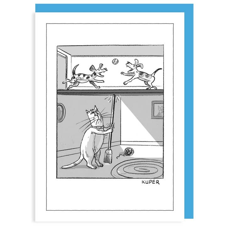 Nelson Line - Wholesale Everyday Greeting Card - NOISY DOGS - 5 x 7 NY'ER CARTOON CARD