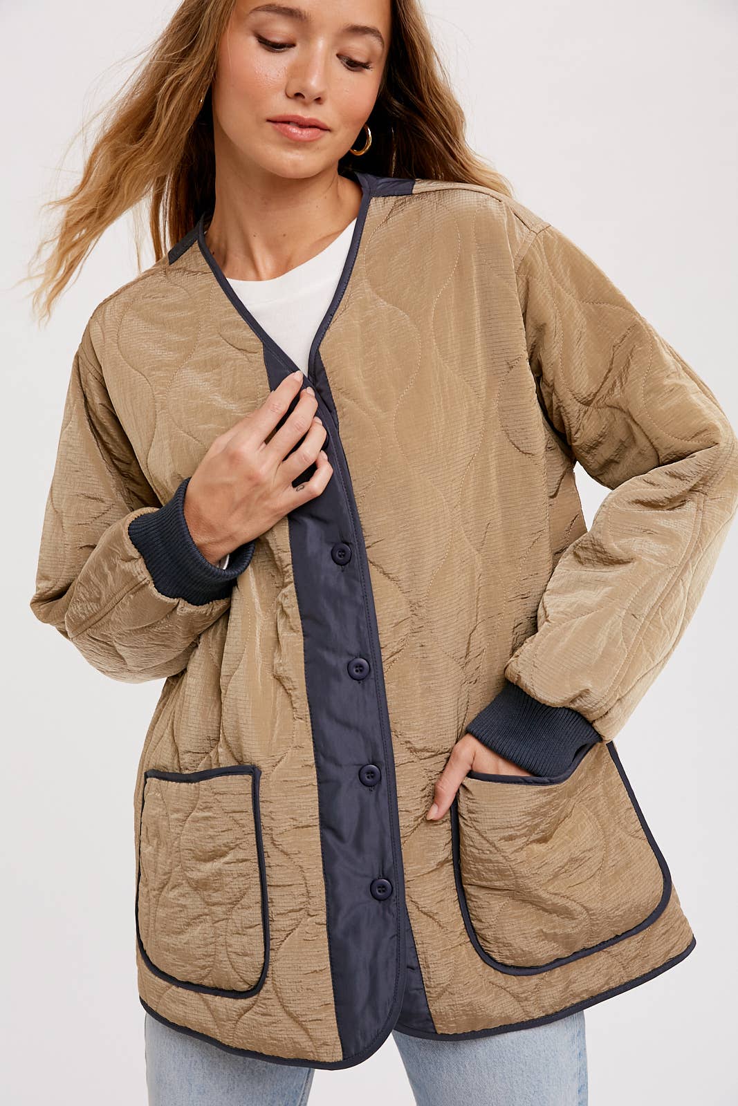 Bluivy - Wholesale Jacket - Women's - BUTTON UP QUILTED JACKET0