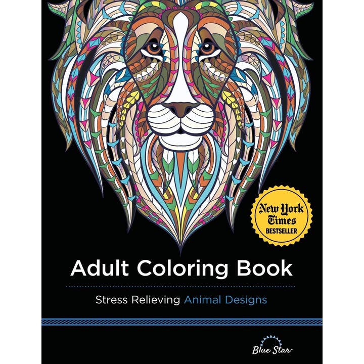 Stress Relieving Animal Designs Adult Coloring Book for wholesale by Blue Star Press