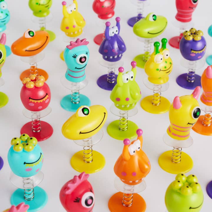 The Twiddlers - Wholesale Classic Toy - Kids - 36 Monster Spring Jump Up / Pop Up Party Toys for Kids