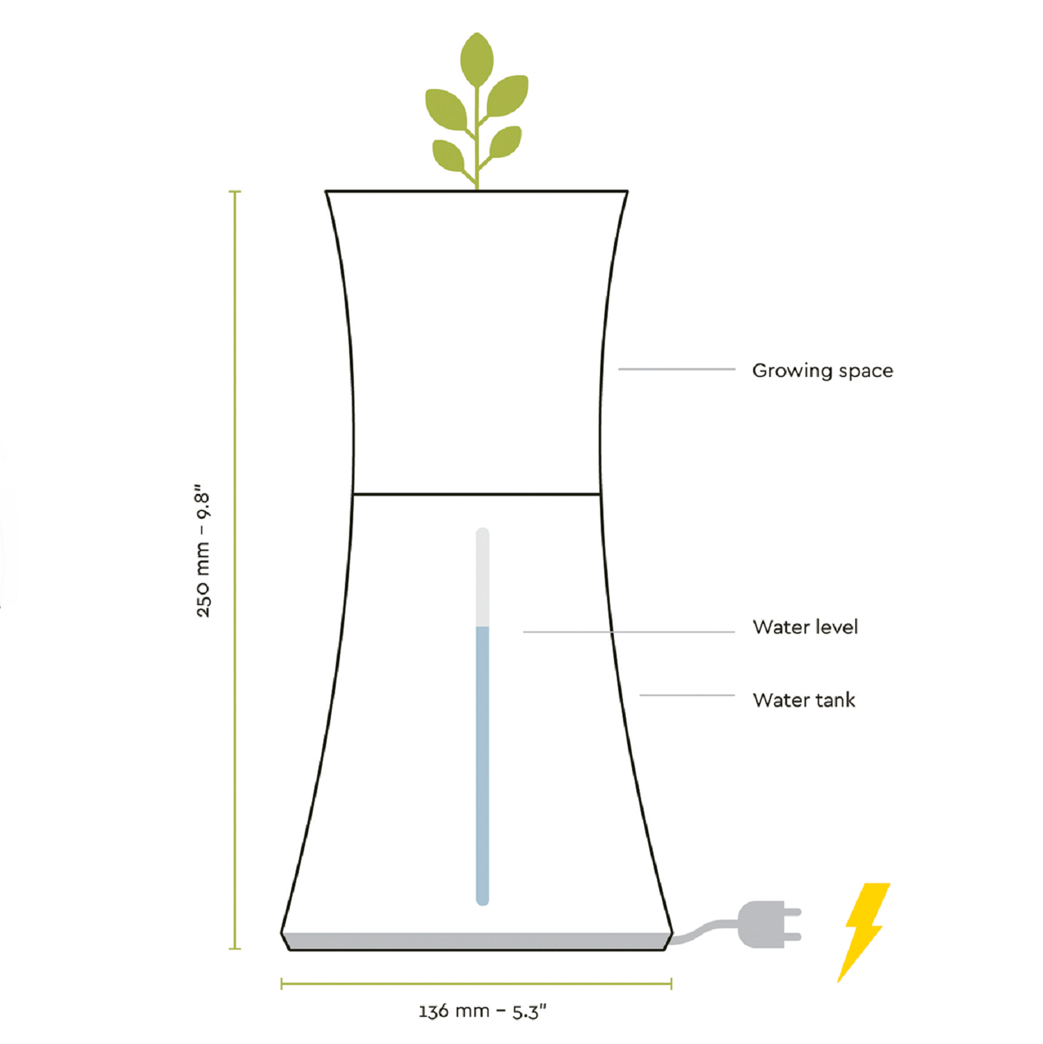 Botanium AB – Engroshandel Plantekrukke – Botanium selvvandende plantepotte - askesgrå10